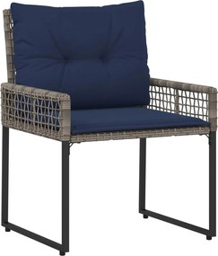 vidaXL Σετ Εξωτερικών Επίπλων με μαξιλάρι ατσάλι