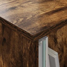 vidaXL Ράφι Περιοδικών Καπνιστό Δρύς 68,5 x 30 x 45 εκ.