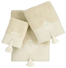 Πετσέτες Emeline (Σετ 3τμχ) Beige Nima Towels Set 70x140cm 100% Βαμβάκι