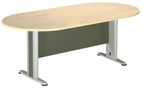 Τραπέζι συνεδρίου Oval Dark Grey/Beech 180x90x75cm