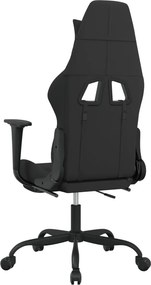 vidaXL Καρέκλα Gaming Μαύρο/Παραλλαγή Ύφασμα με Υποπόδιο