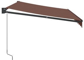 vidaXL Τέντα Πτυσσόμενη Χειροκίνητη Καφέ 350x250 εκ.