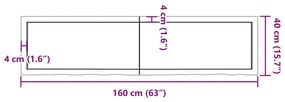 ΡΑΦΙ ΤΟΙΧΟΥ 160X40X(2-6) ΕΚ. ΑΠΟ ΑΚΑΤΕΡΓΑΣΤΟ ΜΑΣΙΦ ΞΥΛΟ ΔΡΥΟΣ 363591