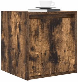 vidaXL Κομοδίνο Επιτοίχιο Καπνιστή Δρυς 38x34x40 εκ.