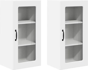 vidaXL Ραφιέρα τοίχου LUCCA 2 pcs Λευκό 40 x 31 x 80 εκ.