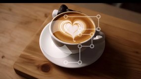 Intra Συλλεκτικό Ξύλινο Παζλ Plywood  4mm - Latte Art σε σχήμα καρδιάς στον καφέ Σε Ξύλινο Κουτί - Διαστάσεις: 10x10 cm – 25 κομμάτια