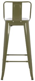 ΣΚΑΜΠΟ BAR ME ΠΛΑΤΗ ΜΕΤΑΛΛΙΚΟ MELITA-PRO HM8643.43 DARK OLIVE GREEN 42x42x100Υεκ.