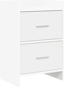 vidaXL Κομοδίνα Λευκό 40 x 30 x 60 cm Επεξεργασμένο Ξύλο