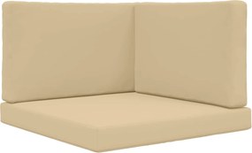 vidaXL Μαξιλάρι Καναπέ Εξωτερικού Χώρου 3 pcs Μπεζ Πολυεστέρας