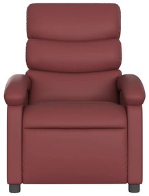 vidaXL Πολυθρόνα Ανακλινόμενη Μπορντό από Συνθετικό Δέρμα