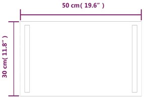 vidaXL Καθρέφτης Μπάνιου με LED 30x50 εκ.