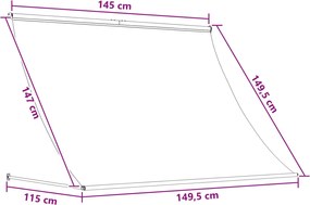 vidaXL Αντιανεμικό Μαύρο 150 x 150 cm