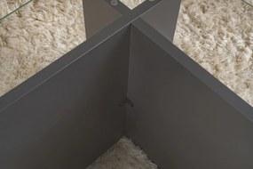 Τραπεζάκι Σαλονιού Ανθρακί VETRINO 105x65x40