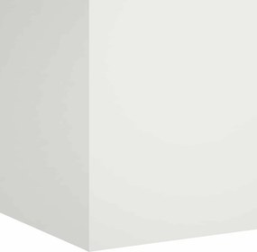 vidaXL Γλάστρα Κήπου Λευκό 40 x 40 x 60 cm Ψυχρής έλασης χάλυβας