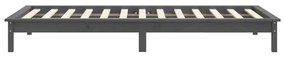 vidaXL Πλαίσιο Κρεβατιού Γκρι 100 x 200 εκ. από Μασίφ Ξύλο Πεύκου