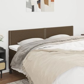 vidaXL Κεφαλάρια Σκ. Καφέ 180x5x78/88 εκ. Ύφασμα