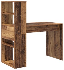 vidaXL Γραφείο με Αποθήκευση Παλιό Ξύλο 113x54x120 εκ. Επεξεργασμένο Ξύλο