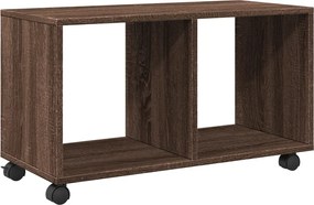 vidaXL Ντουλάπι Τροχήλατο Καφέ Δρυς 72x33x42,5 εκ. από Επεξ. Ξύλο