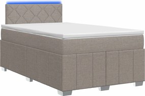vidaXL Κρεβάτι box spring με στρώμα Taupe 120 x 190 cm Ύφασμα