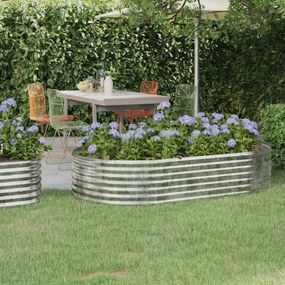vidaXL Ζαρντινιέρα Ασημί 175x100x36 εκ. Γαλβανισμένος χάλυβας