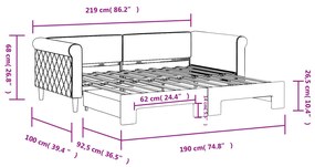 ΚΑΝΑΠΕΣ ΚΡΕΒΑΤΙ ΣΥΡΟΜΕΝΟΣ ΑΝΟΙΧΤΟ ΓΚΡΙ 90X190 ΕΚ. ΒΕΛΟΥΔΙΝΟΣ 3197784