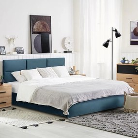 Επενδυμένο Κρεβάτι Berlin Fylliana Τυρκουάζ Διπλό 160x200 εκ. 175x214x115 εκ.