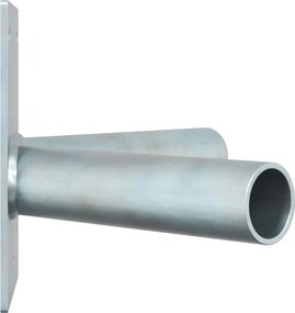 vidaXL Στήριγμα Σημαίας Ασημί 11,5 x 7,5 x 0,2 εκ. Ατσάλι