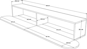Έπιπλο Τηλεόρασης ’μμου FLACE 200x31.6x29.6