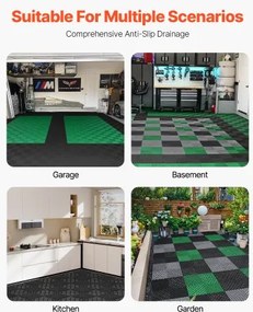 VEVOR Drainage Mat Drainage Floor Tile 12” x 12” Modular Interlocking Mat