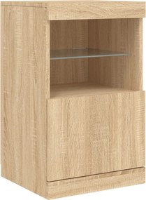 vidaXL Μπουφές με LED Sonoma Δρυς 41 x 37 x 67 εκ.
