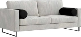 vidaXL Μαξιλάρια Στήριγμα 2 pcs Μαύρο Ø 25 x 70 cm Ύφασμα Μικροΐνας