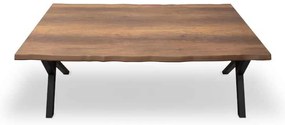 Τραπέζι Walter Megapap Mdf - μεταλλικό χρώμα καρυδί 140x80x75εκ.