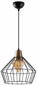 Φωτιστικό Οροφής Wire 584TTM1162 30x30x119cm 1xE27 40W Black-Gold Opviq