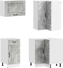 vidaXL Μονάδα κουζίνας KALMAR 8 pcs Γκρι Σκυροδέματος