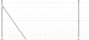 vidaXL Στύλος Περιφράξεων Γαλβανισμένο 25 x 1,2 μ Ατσάλι