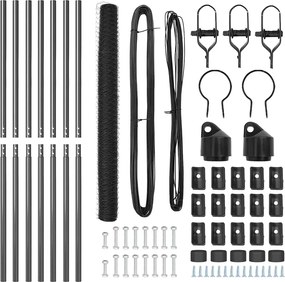 vidaXL Στύλος Περιφράξεων Γκρι 10 x 1,5 μ (50 μμ πλέγμα)