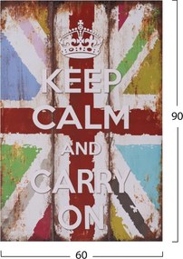 ΠΙΝΑΚΑΣ ΚΑΜΒΑΣ KEEP CALM HM7154.03 60X90X2.5 εκ.