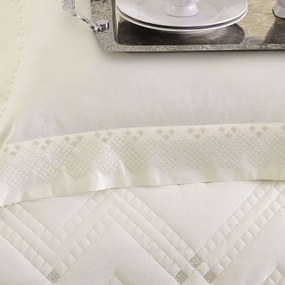 Κουβερλί Lizzie Σετ 3τεμ. Ecru Ρυθμός Queen Size Microsatin
