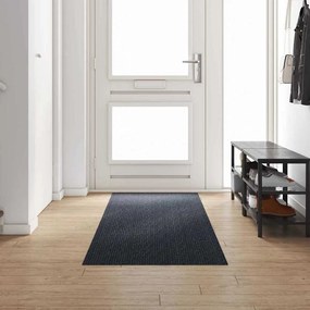 vidaXL Δερμάτινο Χαλί Ανθρακί 80 x 300 cm ύφασμα