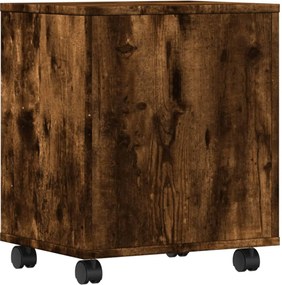vidaXL Βάση Εκτυπωτή με Ρόδες Καπνιστή Δρυς 41 x 32 x 48 εκ.