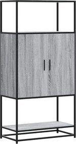 vidaXL Highboard Grey Sonoma Κατασκευασμένο ξύλο και μέταλλο