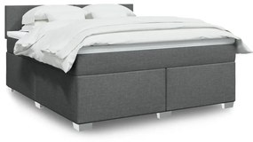 ΚΡΕΒΑΤΙ BOXSPRING ΜΕ ΣΤΡΩΜΑ ΣΚΟΥΡΟ ΓΚΡΙ 180X200 ΕΚ ΥΦΑΣΜΑΤΙΝ 3285961