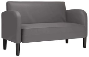 Καναπές Loveseat Γκρι 110 εκ. Συνθετικό δέρμα - Γκρι