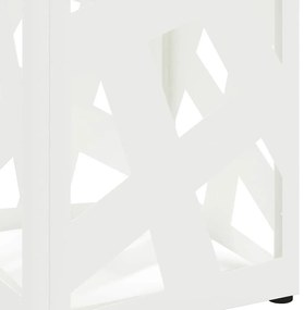 vidaXL Σχέδιο &amp; βάση αποθήκευσης Λευκό 15,5 x 15,5 x 49 εκ Μέταλλο