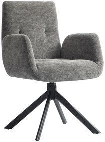 HOMCOM Πολυθρόνα, Πολυθρόνα Accent, Μοντέρνος Σχεδιασμός, Περιστρεφόμενη, έως 120 kg, Σκούρο Γκρι