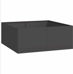 vidaXL Ζαρντινιέρα Μαύρη 100x100x40 εκ. από Χάλυβα