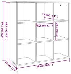 ΒΙΒΛΙΟΘΗΚΗ ΓΚΡΙ SONOMA 98 X 30 X 98 ΕΚ. 815451