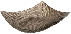 Διακοσμητική Πιατέλα 939-124-052 36x25x7cm Silver Μέταλλο