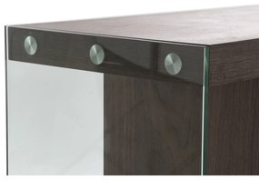 Σκευοθήκη DKD Home Decor   Καφέ Διαφανές Κρυστάλλινο Kαρυδιά Ξύλο MDF 160 x 45 x 80 cm