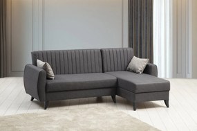 Corner Sofa-Bed Alkon - Dark Grey Dark Grey